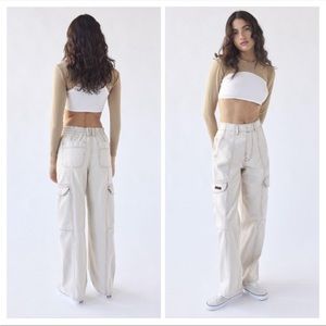 urban outfitters BDG RU Slouchy Skate Jean white/cream/ivory cargo pants